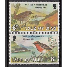 Man - Correo 1980 Yvert 175/6 ** Mnh Fauna aves