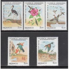 Monaco - Correo 1991 Yvert 1754/8 ** Mnh  Aves y flores