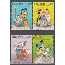 Sierra Leona - Correo Yvert 1759/62 ** Mnh  Navidad. Walt Disney