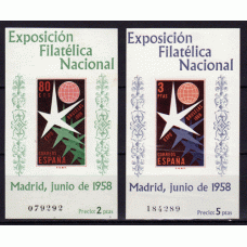 España II Centenario Correo 1958 Edifil 1222/3 ** Mnh