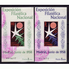 España II Centenario Correo 1958 Edifil 1222/3 usado