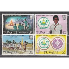 Tuvalu - Correo Yvert 177/80 ** Mnh Scouts