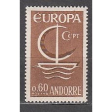 Andorra Francesa Correo 1966 Yvert 178 ** Mnh Tema Europa