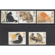 Gran Bretaña - Correo 1995 Yvert 1789/93 ** Mnh Fauna gatos