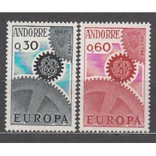 Andorra Francesa Correo 1967 Yvert 179/80 ** Mnh Tema Europa
