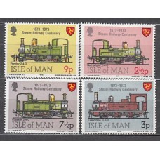 Man - Correo 1973 Yvert 18/21 ** Mnh Trenes