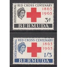 Bermudas - Correo Yvert 181/2 ** Mnh Cruz roja
