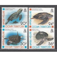Oceano Indico - Correo Yvert 181/4 ** Mnh  Fauna tortugas