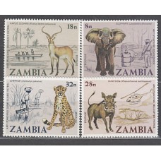 Zambia - Correo Yvert 181/4 ** Mnh  Fauna