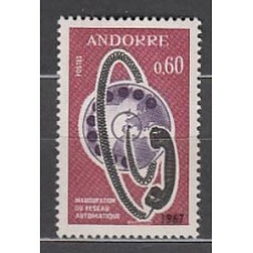 Andorra Francesa Correo 1967 Yvert 182 ** Mnh Telefonia