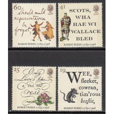 Gran Bretaña - Correo 1996 Yvert 1847/50 ** Mnh Robert Burns