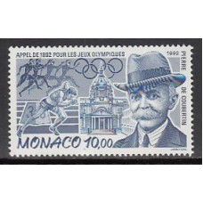 Monaco - Correo 1992 Yvert 1853 ** Mnh    Pierre de Coubertin