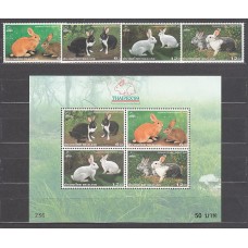 Tailandia - Correo Yvert 1873/6+Hb 121 ** Mnh  Fauna