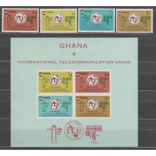 Ghana - Correo 1965 Yvert 193/96+H.17 ** Mnh  Comunicaciones
