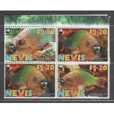 Nevis - Correo Yvert 1938/41 ** Mnh Fauna peces