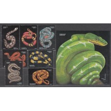 Tanzania - Correo Yvert 1969/75+H 289 ** Mnh   Fauna serpientes