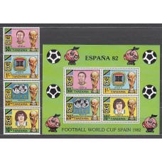 Tanzania - Correo Yvert 199/202+H.26 ** Mnh  Deportes fútbol