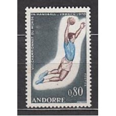 Andorra Francesa Correo 1970 Yvert 201 ** Mnh Deportes