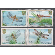 Tuvalu - Correo Yvert 201/4 ** Mnh Fauna. Libelulas