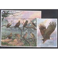 Tanzania - Correo Yvert 2016/23+H 302 ** Mnh  Fauna aves