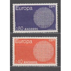 Andorra Francesa Correo 1970 Yvert 202/3 ** Mnh Europa