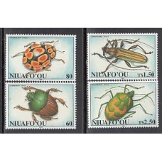 Tonga - Niuafo ou Correo Yvert 202/5 ** Mnh Fauna. Insectos