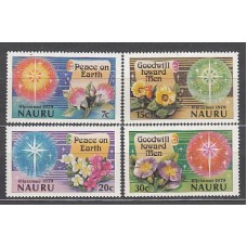 Nauru - Correo Yvert 203/6 ** Mnh Navidad Flores