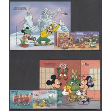 Grenada - Correo 1991 Yvert 2042/5+H.269-271 ** Mnh Walt Disney