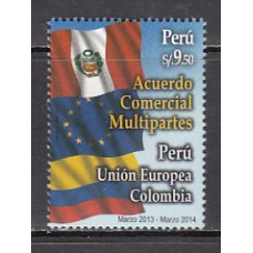 Peru - Correo 2014 Yvert 2044 ** Mnh Banderas