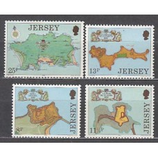 Jersey - Correo 1980 Yvert 206/9 ** Mnh Mapas