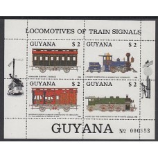 Guayana Britanica - Correo Yvert 2069/72 Hojita ** Mnh Trenes