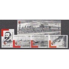 Guayana Britanica - Correo Yvert 2073/6+H.23 ** Mnh Cruz Roja