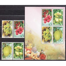 Tailandia - Correo Yvert 2073/6 + Hb 177 ** Mnh  Frutas