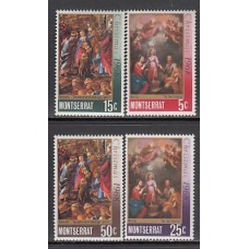 Montserrat - Correo Yvert 208/11 ** Mnh Navidad pinturas