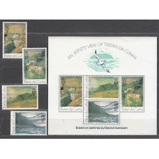 Tristan da Cunha - Correo Yvert 208/11+H 4 ** Mnh  Pinturas de Svensson