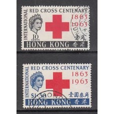 Hong Kong - Correo Yvert 210/1 usado  Cruz roja