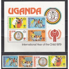 Uganda - Correo Yvert 210/3 + Hb 15 ** Mnh