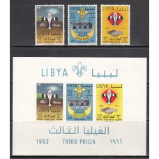 Libia - Correo 1962 Yvert 211/3+H.4 * Mnh  Scoutismo
