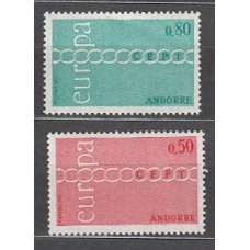 Andorra Francesa Correo 1971 Yvert 212/3 ** Mnh Europa