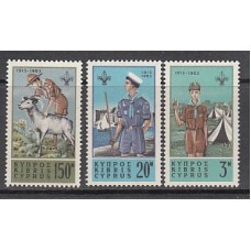 Chipre - Correo 1963 Yvert 212/4 ** Mnh Boi Scouts