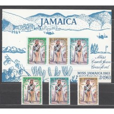 Jamaica - Correo Yvert 212/4 + H 1 ** Mnh Mis mundo