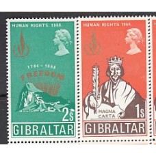 Gibraltar - Correo 1968 Yvert 213/4 ** Mnh Derechos del hombre