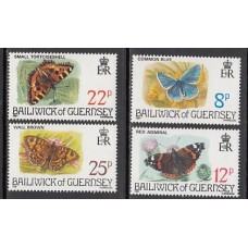 Guernsey - Correo 1981 Yvert 213/6 ** Mnh Fauna mariposas