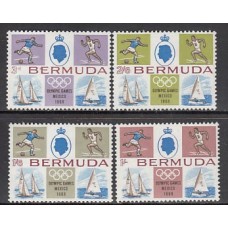 Bermudas - Correo Yvert 214/7 ** Mnh Olimpiadas de Méjico
