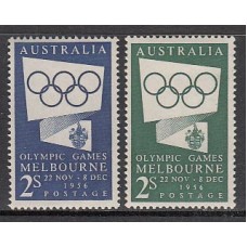 Australia - Correo 1954 Yvert 215/6 * Mh Deportes. Olimpiadas de Melbourne