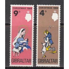 Gibraltar - Correo 1968 Yvert 215/6 ** Mnh Navidad
