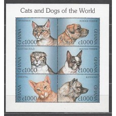 Ghana - Correo 1997 Yvert 2158/63 ** Mnh  Gatos y perros