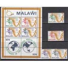 Malawi - Correo Yvert 217/20+Hb 36 ** Mnh  UPU
