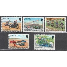 Jersey - Correo 1980 Yvert 217/21 ** Mnh Autos y motos