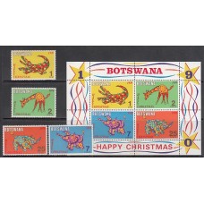 Botswana - Correo Yvert 219/22+H.4 ** Mnh  Navidad